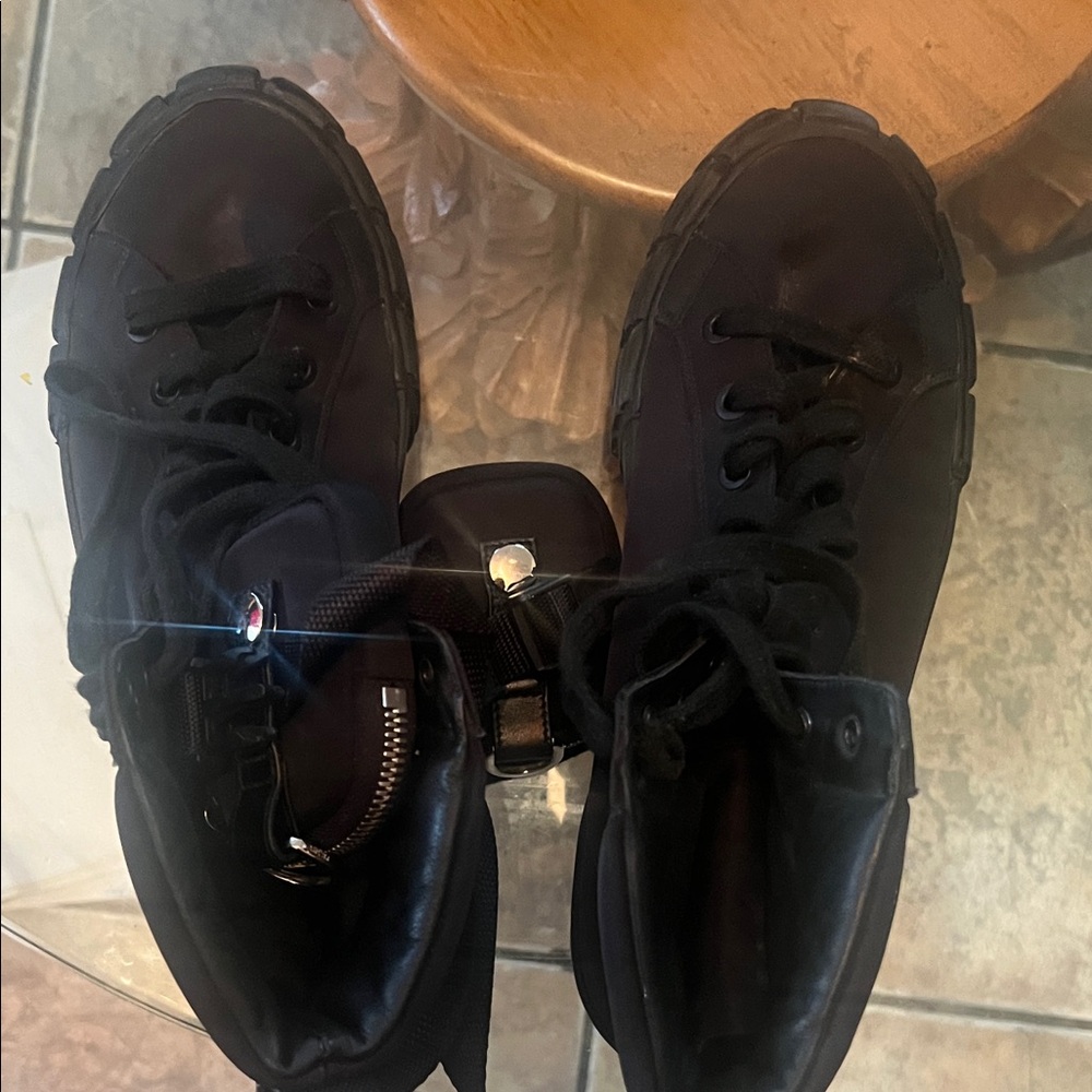 Prada Black Sneakers with Detachable Pouch - Picture 2 of 3